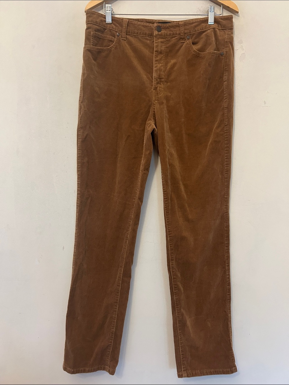 Talbots Brown straight leg Corduroy Pants Size 12 EUC